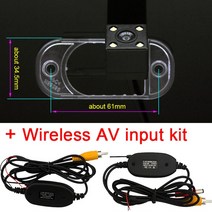 차량블랙박스 자동차블랙박스HD 720P 어안 후방 카메라 현대 산타페/산타페 클래식 MK1 SM 2000-2006 자동, 02 4led Wireless