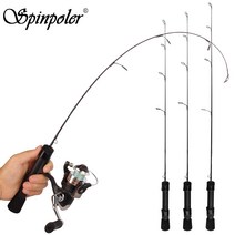 가벼운민물낚시대 바다낚시대 낚시대세트Spinpoler-민물 바닷물용 미니 휴대용 얼음 낚싯대 길이 24 인치, 01 24UL