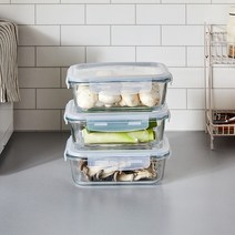 뉴세이프락 실속 밀폐용기 1040ml 3P세트, 색상:옵션없음, 상세 설명 참조