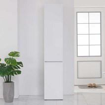 리블 키큰 틈새 주방수납장 400 냉장고 옆 다용도 부엌 카페 좁은 보조장, 화이트
