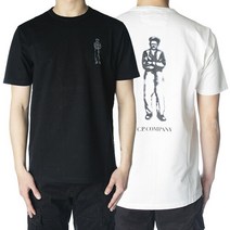 CP COMPANY [명품]CP컴퍼니 오버핏 프린팅 반팔 티셔츠 12CMTS198A 12CMTS198AN1