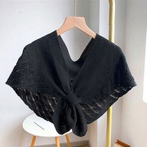 여자 블랙 망토숄 니트 어깨숄 쁘띠 숏