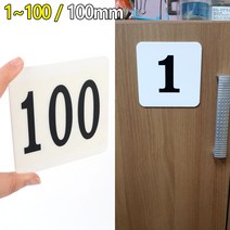 부착식 사각 아크릴 번호판 100mm 1P, 15