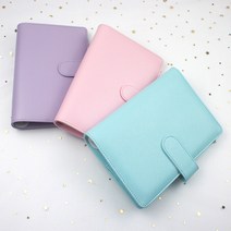 6공 다이어리 커버 파스텔 마카롱 A6 A5, 핑크A5