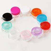 투명 화장품 리필 소분 공병 샘플용기 5g 100P, 블랙