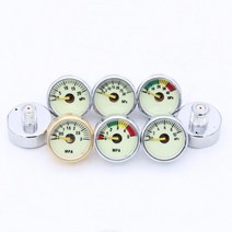 PCP 페인트 볼 펌프 밸브 25mm M8x1 스레드 1 인치 미니 압력 게이지 M10x1 스쿠버 Manometre 5Mpa 10Mpa 20Mpa 30Mpa 35Mpa 40Mp, 1개