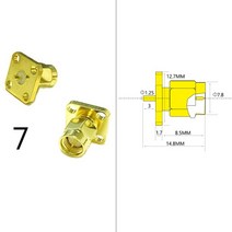 전기커넥터 1PC SMA Male/ Female RF 동축 커넥터 패널 마운트 플랜지 섀시 솔더 포스트 와이어 터미널 어댑터 Goldplated Wholesale Price, [07] Type7