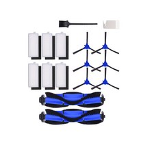 Aihontai Anker Eufy Robovac 11S 30 30C 15C 12 25C 35C 로봇 진공 청소기 교체 액세서리 용 기본 필터 롤러 사이드 브러시, HEPA 3pcs