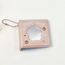 포토북 앨범 포카 포토 사진 북 수집 새로운 달콤한 3 인치 photocard 홀더 할로우 러브 하트 러브 kpop 도서 40 포켓 아이돌 카드 슬리브 귀여운 고정, D-카키
