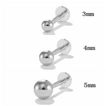 피어싱 써지컬 1set 925 sterling silver balls labret piercing ring 립 tragus piercing 귀걸이 pircing body