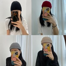 봄 여름 가을 겨울 여자 남자 폴드 무지 니트 숏비니 비니모 수면 골무 대두 비니 커플 와치캡 레옹 캡없는 모자