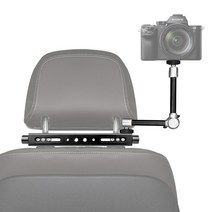 3 인 1 매직 암 헤비 듀티 자동차 헤드레스트 DSLR 액션 카메라 스마트폰 홀더 마운트 확장 키트 캐논 니, 한개옵션0