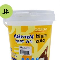 멀티플러스 수성바니쉬 목재용 투명 무광 4L 수성 목공용