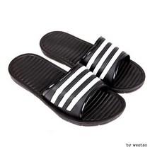 (도매콜) 소프티 삼선슬리퍼 검정 250mm