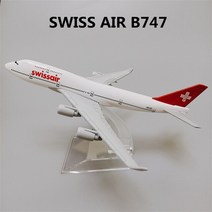 비행기모형 에어 아시아 항공 A380 버스 380 금속 합금 s 1400 스케일 다이캐스트 비행기 모형 16cm, [34] Swiss B747