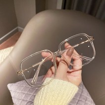 그린 빅 프레임 안경 무도수 안경 블루라이트 방지 안경테