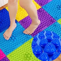 지압발판1+1 건강관리 혈액순환 발바닥 마사지매트 발지압판 발매트, 지압발판 핑크_지압발판 퍼플