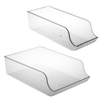 미니플 에이블 냉장고 트레이 수납 용기 2종 세트, 단일 색상_350 x 138 x 98mm 350 x 2