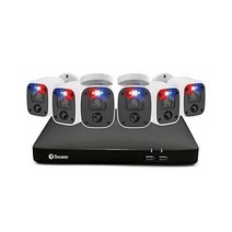 1TB HDD 8채널 6캠 4K UHD 비디오 실내외 유선 감시 CCTV 컬러 나이, Swann Cameras_6-Pack 4K