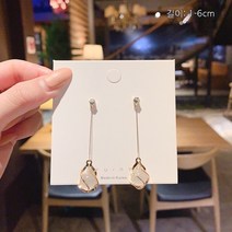 MEIISEO여성 귀걸이 다이아몬드 여성 패션 귀걸이 여성 이어링 심플 데일리 인터넷 유행 이어링