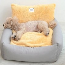 KSO-강아지메모리폼침대 방석 쿠션 자동차 사각, 화이트/L