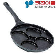 키친아트 인덕션 4구 에그팬 윤식당팬 4인가족 멀티팬, 전용케이스포장