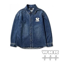 MLB) 모노그램 백로고 데님NY 셔츠 3AWSN1014-50BLS