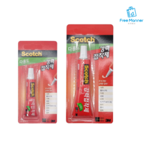 3M 투명 다용도 미니 강력 아크릴 접착제 신발 타일 보수 종이접착제, AD6004 30ml, 1팩