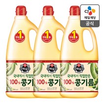 백설 콩기름, 1.8L, 3개