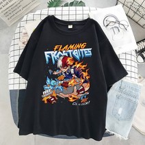 옴니뷰 Anime T-shirt men Graphic Cartoon Titan Attack Shingeki No Kyojin 티셔츠 하라주쿠 오버사이즈, 11 S9206-Black_01 XS