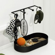 모던 키 트레이 소품 정리 보관함 악세사리 보관함 주얼리 홀더 화장대 정리함, 블랙, 1개