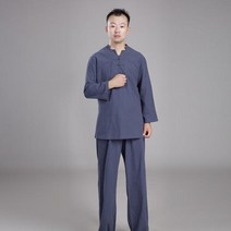 명상복 생활 수련 여성 남자 명상 다도 요가 의류, 색상5+XXL
