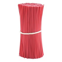 100PCS Oblate 원예 케이블 넥재사용 가능한 철 와이어 트위스트 넥식물 꽃 등반 덩굴 다기능 코팅 수정 문자열, [03] 15cm, [04] Red (100pcs)