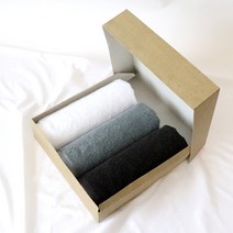 코튼알리오 호텔수건 럭셔리3p 선물세트, 3매입, 그레이
