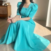 엘린무드 하이니 크롭 스퀘어넥 자켓 레이어드 A라인 플레어 롱 투피스같은 원피스 2COLOR