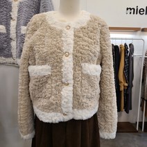 미엘로 퍼 라운드넥 큰포켓크롭점퍼 MM2BJK103