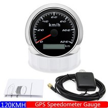 GPS HUD 30 ~ 120KMH 85mm GPS 안테나가있는 속도계 게이지 7 색 백라이트 주행 거리계 범용 자동차 보트, 07 120KMH BS