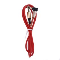 3.5mm Jack 90도 직각 남성 - 직선 남성 오디오 스테레오 보조 케이블 1m 길이 보조 입력 케이블 교체, 빨간색