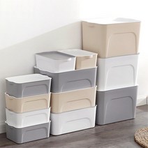 아기옷 장난감 정리 핸들리빙박스 대형 직사광선차단 완구정리함 가을옷정리, 아이보리