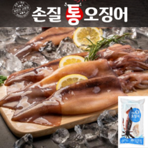 자연산 손질 통 오징어 10마리 1.3kg(260g 5팩) 고품질 생물 싱싱 생오징어 포항 산지직송