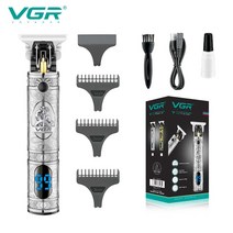 VGR-전문가용 LCD 전기 헤어 바리깡 이발기 T9 남성용 커팅기 퍼스널 케어 이발사 트리머, 02 V-228-Grey