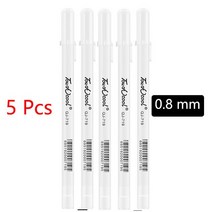 마카펜 미술수업 교재 Posca-3/5/0.8/1.0mm 화이트 마커 방수 컬러 만화 미술 용품 스태빌로 브러쉬 펜, 06 0.8mm 5 PCS