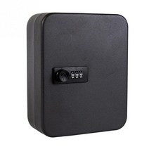 가정용금고 홈콤비네이션 잠금 키 안전 상자 홀더 잠글 수 있는 비밀번호 벽걸이 사무실 자동차 재설정 가, 02 Black