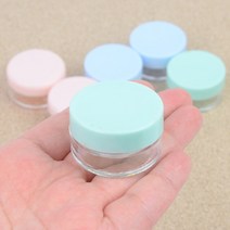 원형 크림 소분통 2개 휴대용 여행용 샘플통 연고통 슬라임통