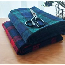 혜인천 대폭 와치모직 울체크원단 2컬러, 그린