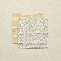 [모던하우스 창원점]봄맞이_L 도톰한 4중지 살림 거즈행주 2P 퍼플꽃꽃_NK3823002, 단품