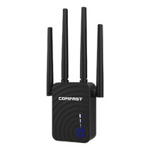 인터넷 라우터 와이파이 장거리 익스텐더 802.11ac 무선 리피터 부스터 증폭기, 검은색