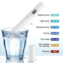 분석 TDS 디지털 물 테스터 테스트 펜 수질 분석 측정기 순도 검사 0-9999 ppm 측정 경도 시험기, 한개옵션0