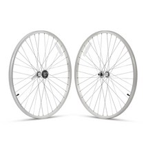 Firmstrong 1단 스피드 비치 크루저 자전거 휠세트 전면/후면 실버 66cm(26인치), Silver
