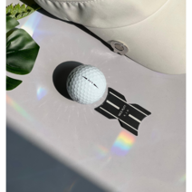 WeC 나이스 퍼트 골프 볼 마커 이니셜 각인 에이밍 기능성 용품, 포장없음-블랙(Black)